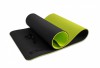 Коврик для йоги 10 мм двухслойный TPE черно-зеленый FT-YGM10-TPE-BG - магазин СпортДоставка. Спортивные товары интернет магазин в Дербенте 