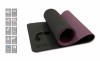 Коврик для йоги 10 мм двухслойный TPE черно-фиолетовый FT-YGM10-TPE-BPP - магазин СпортДоставка. Спортивные товары интернет магазин в Дербенте 
